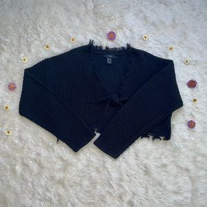 Forever 21 Distressed Cropped Sweater